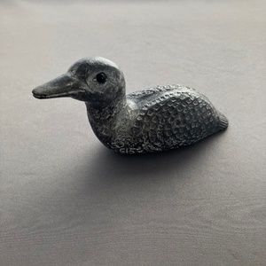 Vintage A Wolf Original DUCK Soapstone Wall Of Sculpture Canada Signed W 515